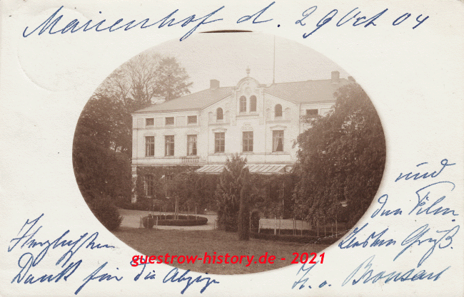 1904 - Marienhof - Gutshaus - Gartenseite