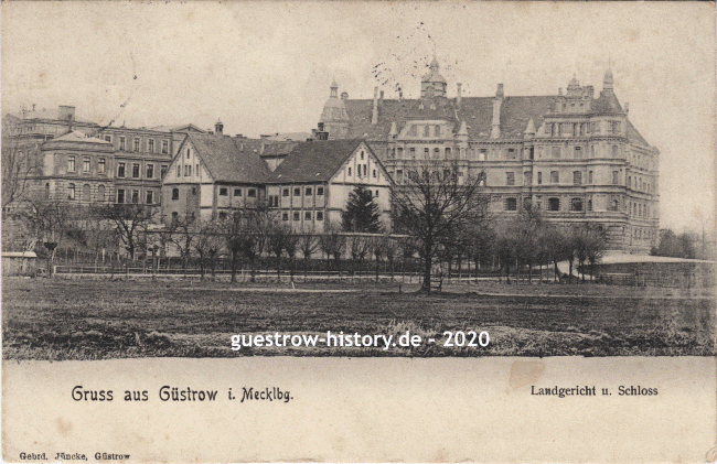 1906 - Güstrow - Landgericht und Schloss