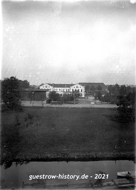 1910 - Güstrow - Blick zum Bahnhof