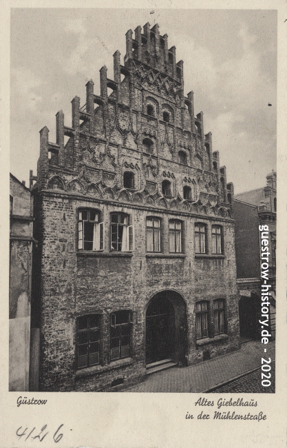 1930 - Güstrow - Altes Gibelhaus in der Mühlenstrasse