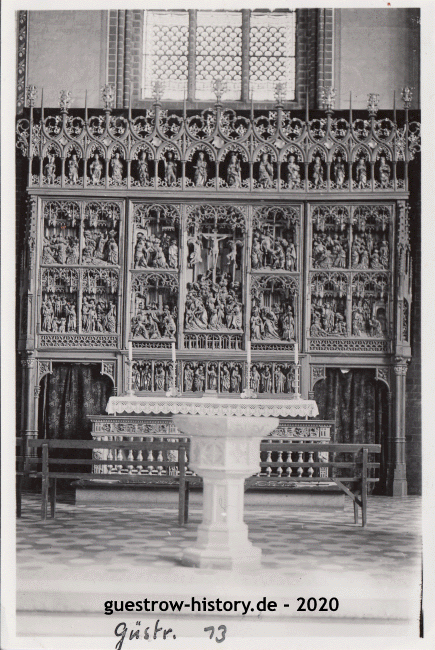 1941 - Güstrow - Pfarrkirche - Altar geschlossen