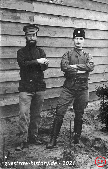 1916 - Güstrow - Kriegsgefangenenlager - Porträt Arthur Stoefs und Fernand Wiesen